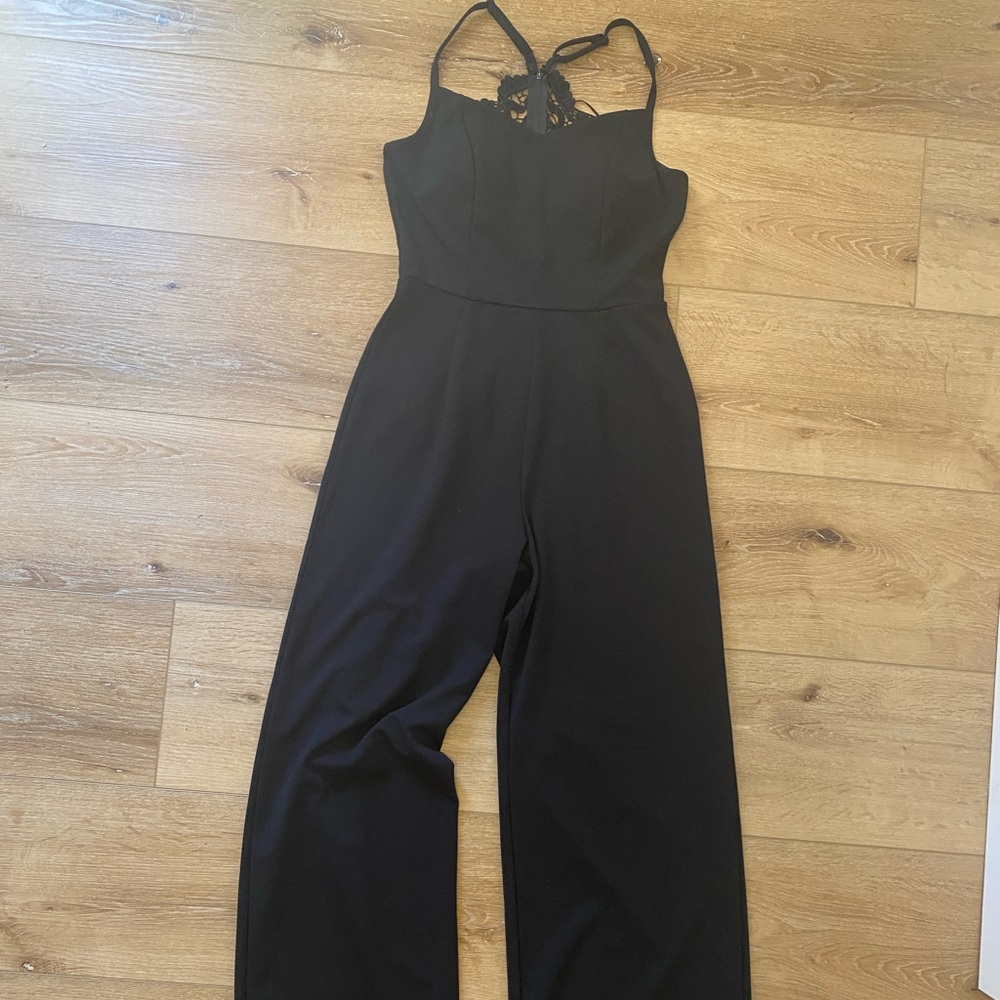 Francesca’s Black Pants Romper- Woman’s medium